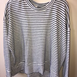 Aerie American Eagle Striped Sweatshirt Top
